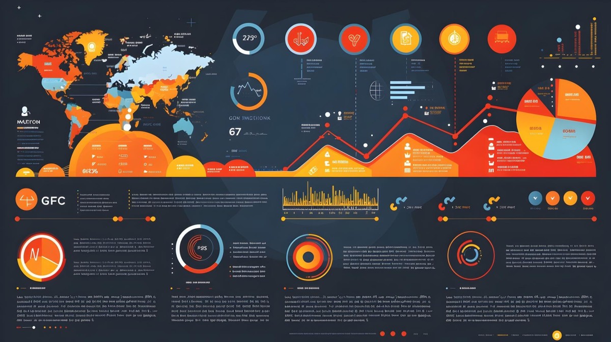 Colorful infographic and visual content examples