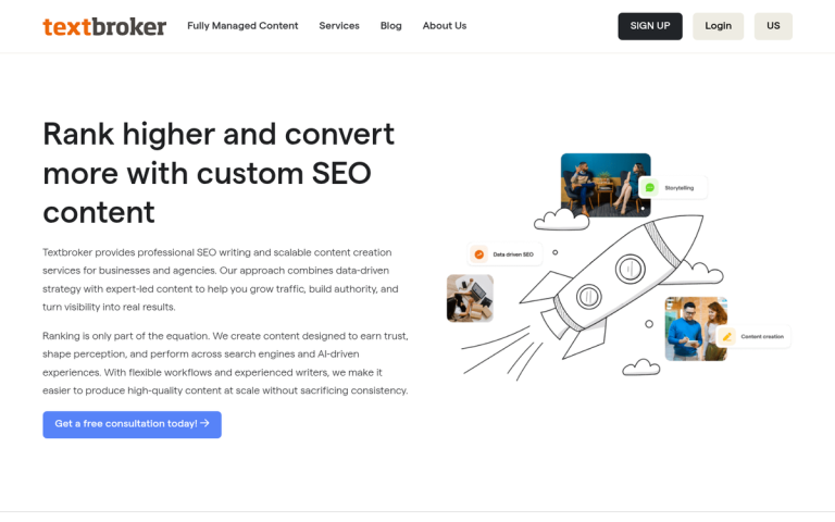 Textbroker content ordering platform interface screenshot