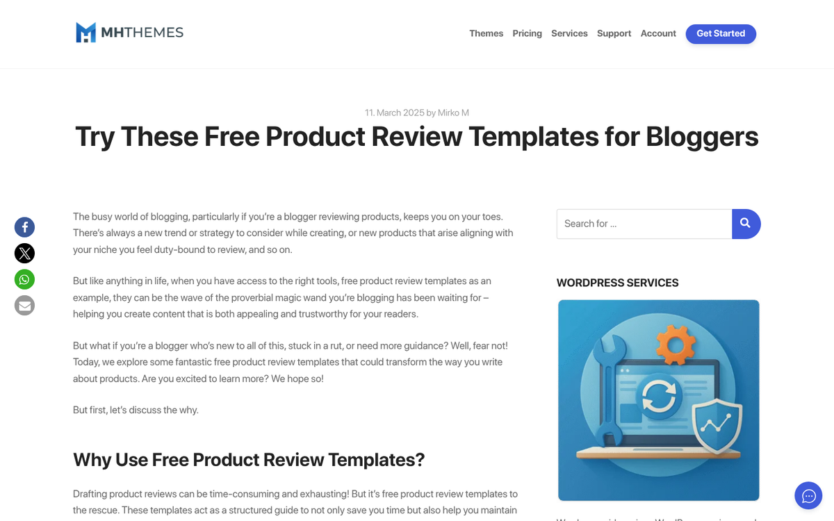 Blogger selecting a niche focus area