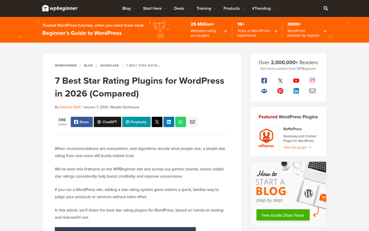 Blogger writing a detailed product review