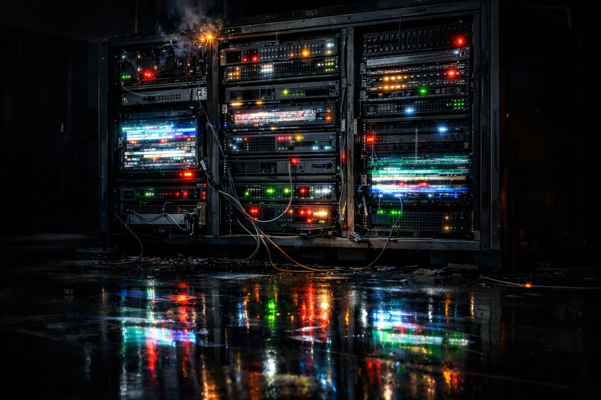 Corrupted WordPress database files illustration