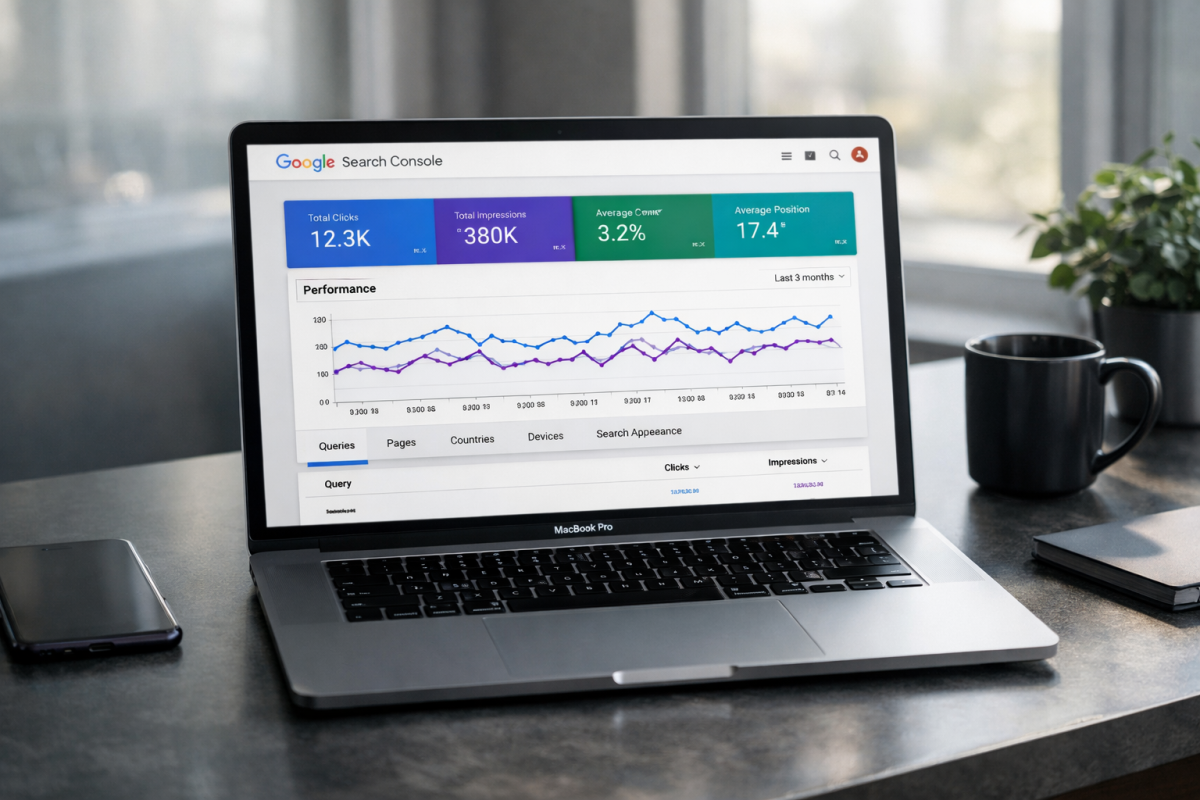 Google Search Console dashboard interface 2026