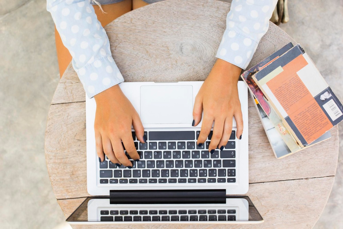 Person building a new blog website