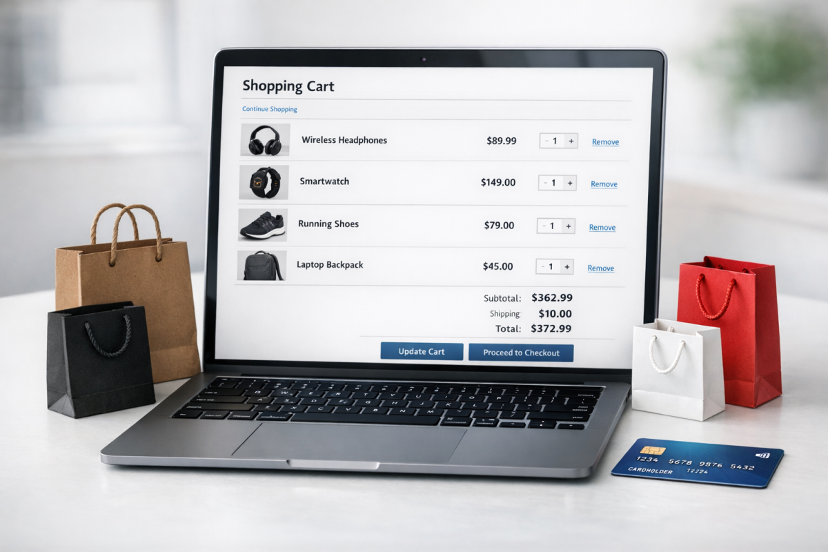 Shopp plugin shopping cart interface screenshot