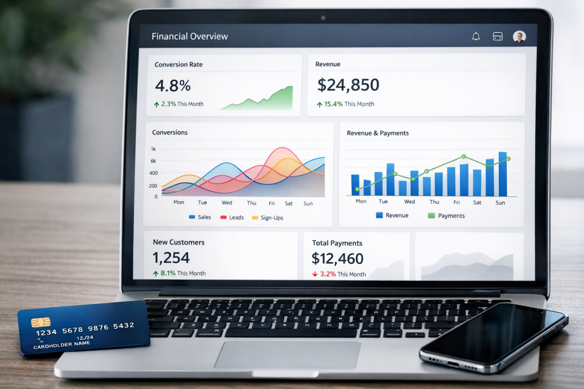 Stripe dashboard showing conversion tracking setup