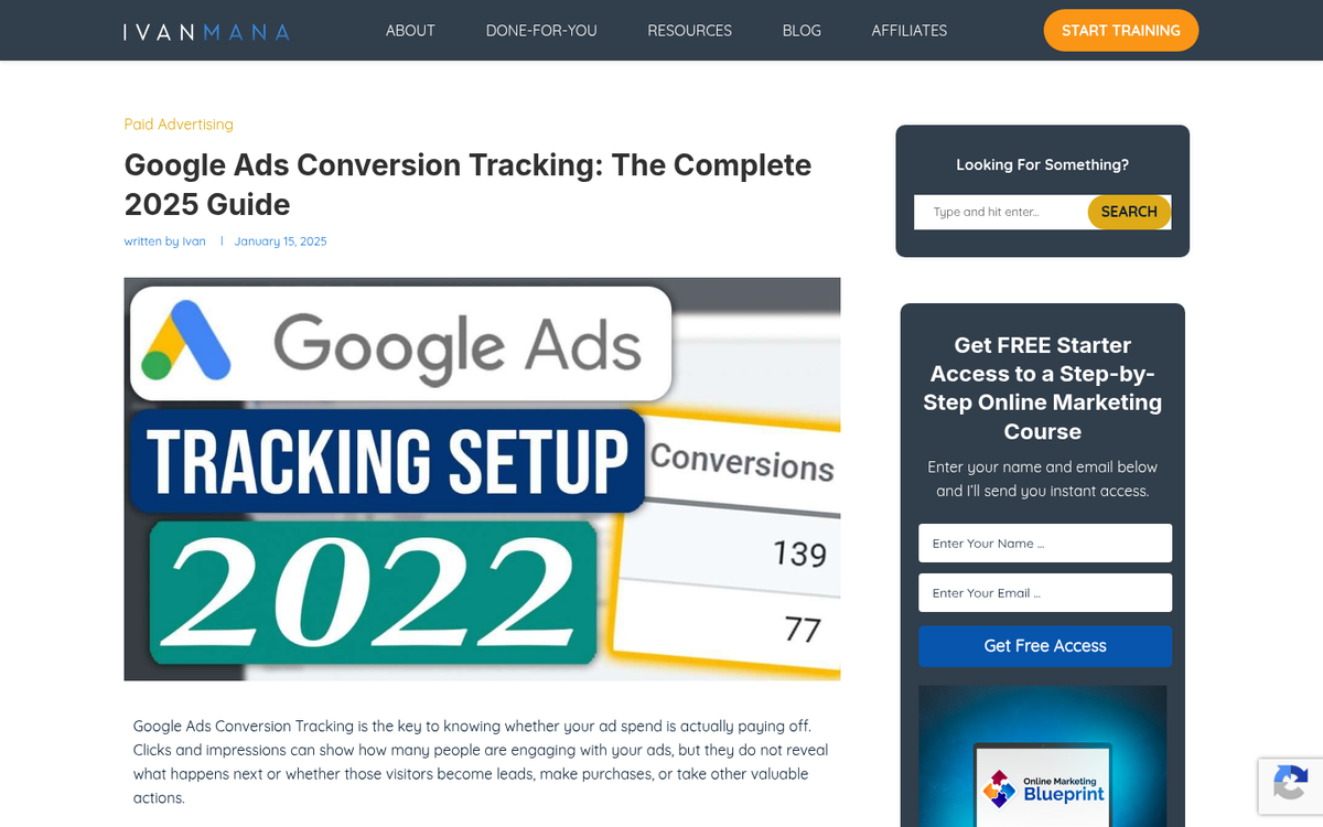 Manual conversion tracking setup in Google Ads