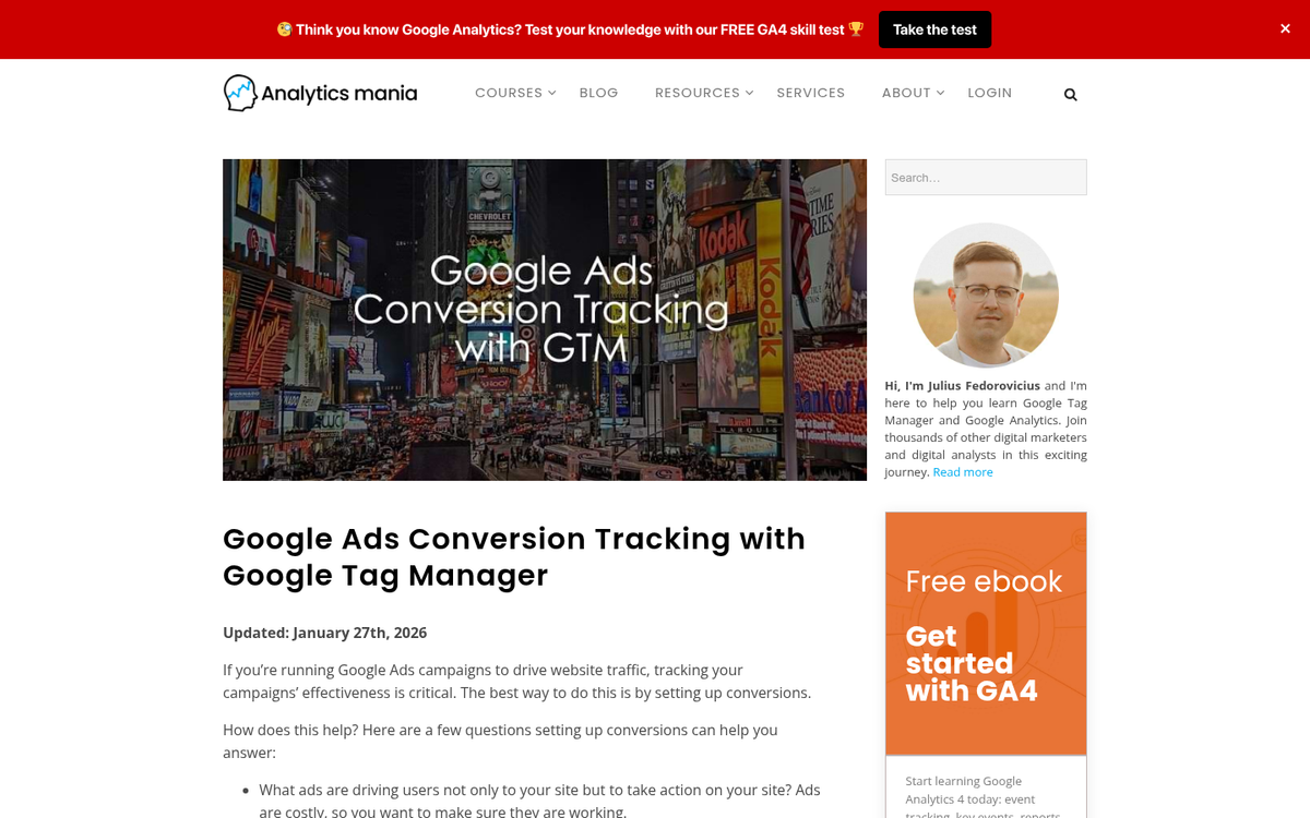 Google Ads conversion tracking dashboard overview