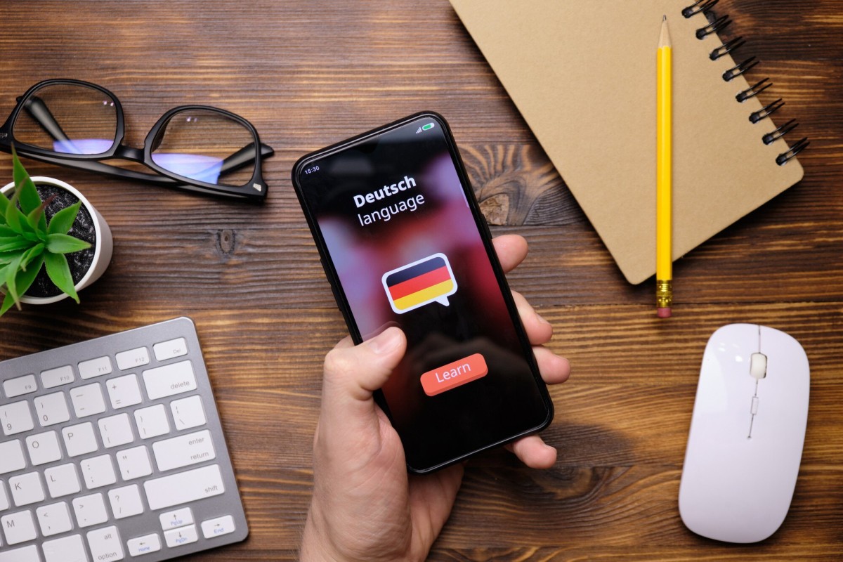 Mobile app advertisement on smartphone screen
