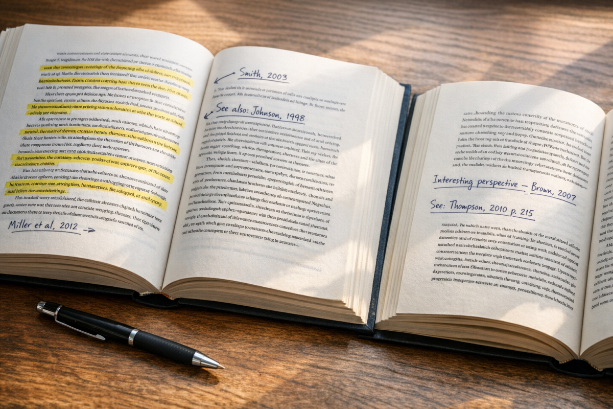 Two documents side by side being compared