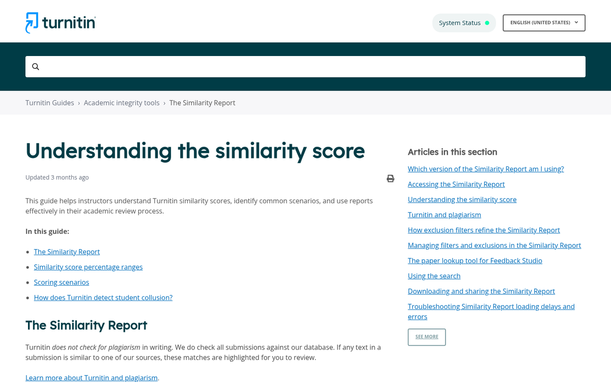 Acceptable plagiarism percentage threshold chart