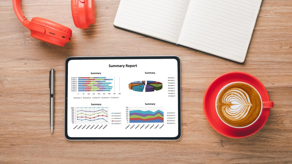 Third party analytics tools dashboard on screen