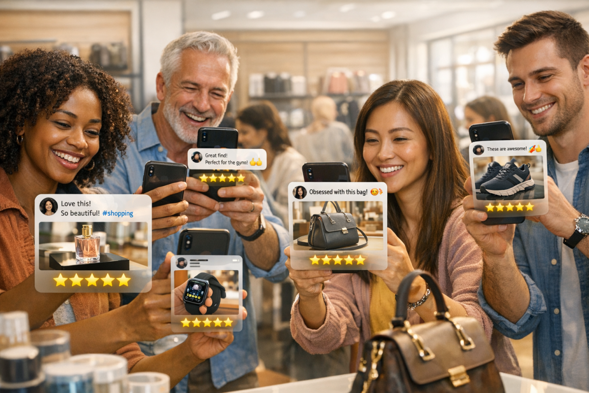 Users sharing content online together