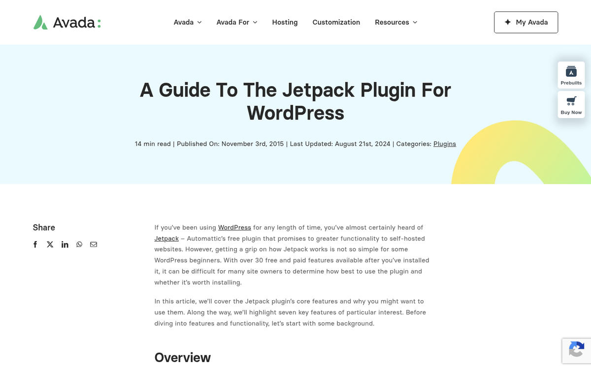 Jetpack plugin pricing and features overview