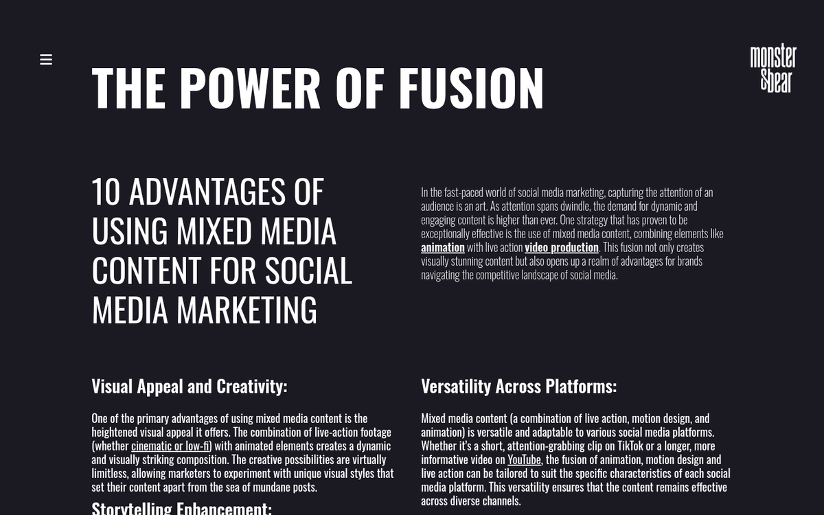 Mix.com blog promotion benefits overview screenshot