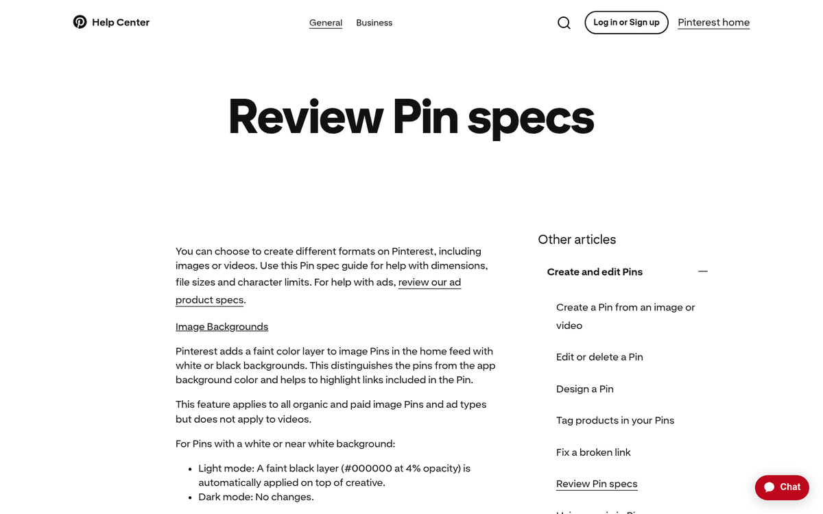 Pinterest profile page on desktop screen