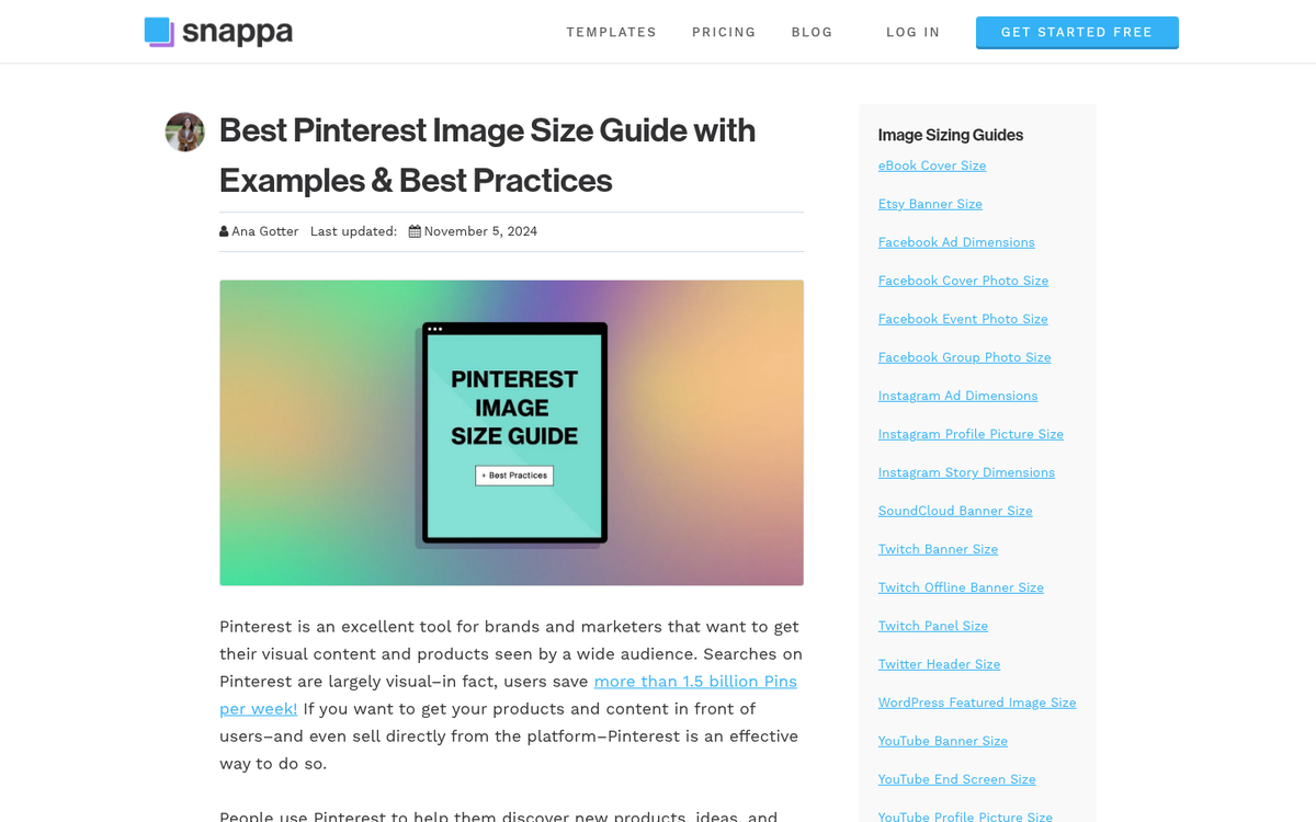 Pinterest Pin It button on webpage