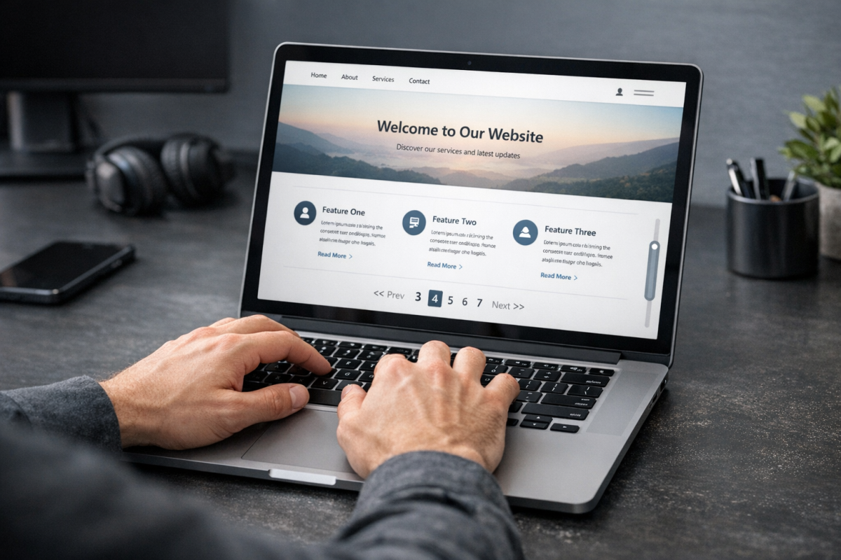Search-friendly infinite scroll settings configuration screen