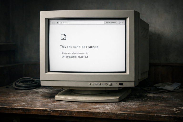 Raw 404 error page on a browser