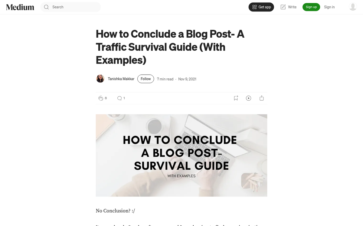 Blog post ending with engagement question
