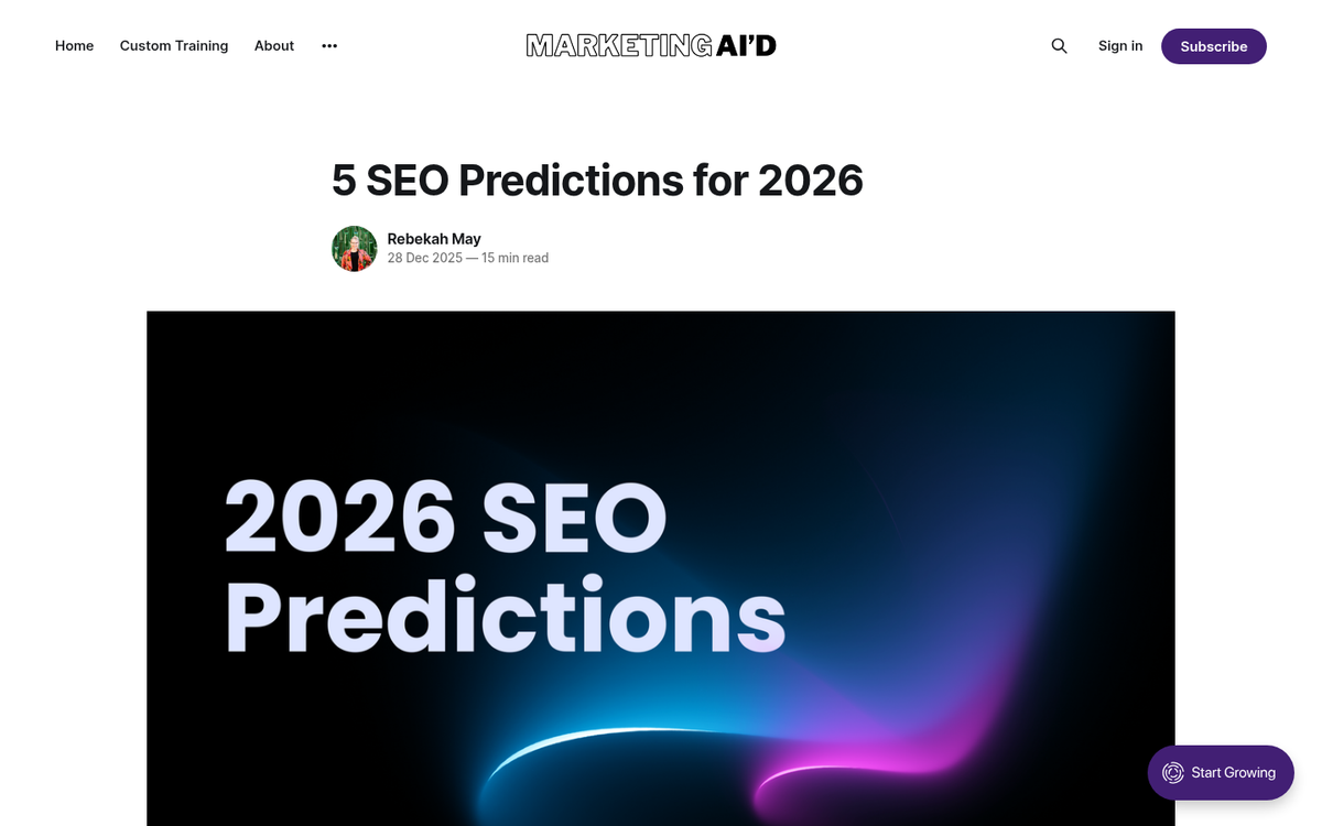 Follow-up blog post continuation on screen