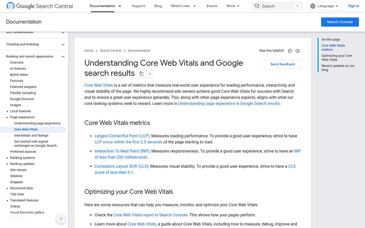 Website metrics dashboard showing SEO performance data