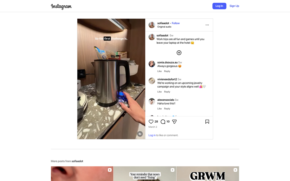 Blogger working hard at laptop desk