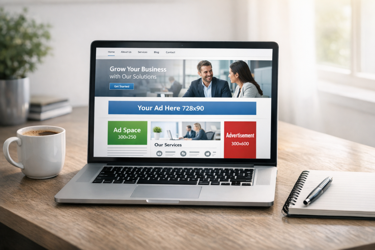 Blogger reviewing display ad revenue dashboard