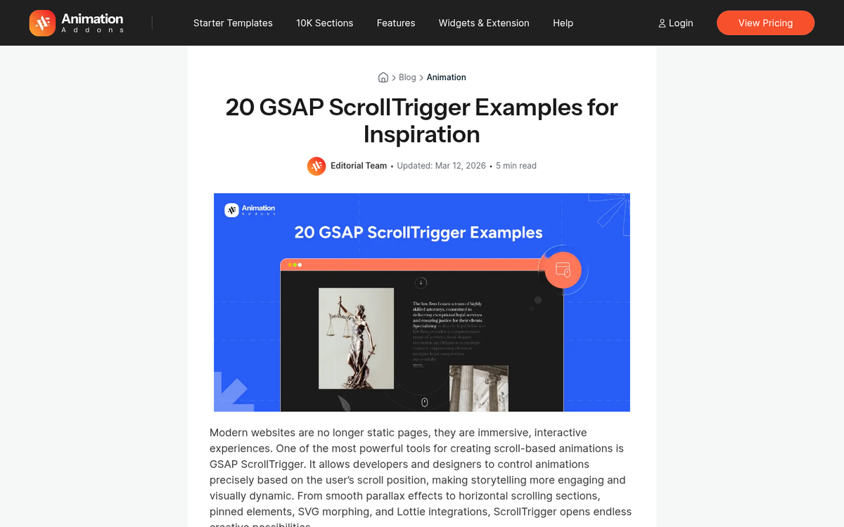 Scroll-triggered slider popup on a website