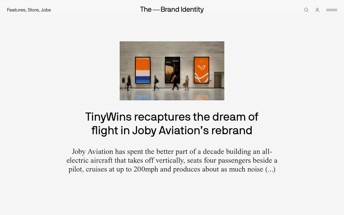 Trustworthy brand identity website screenshot