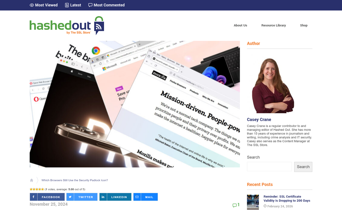 Padlock icon showing secure SSL connection