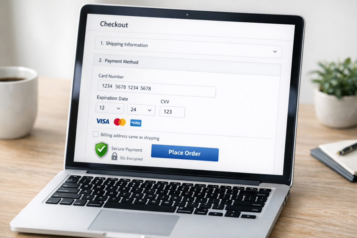 Trust badges displayed on a website