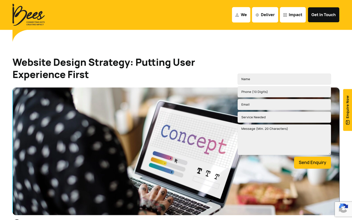 Person using laptop with focus on screen