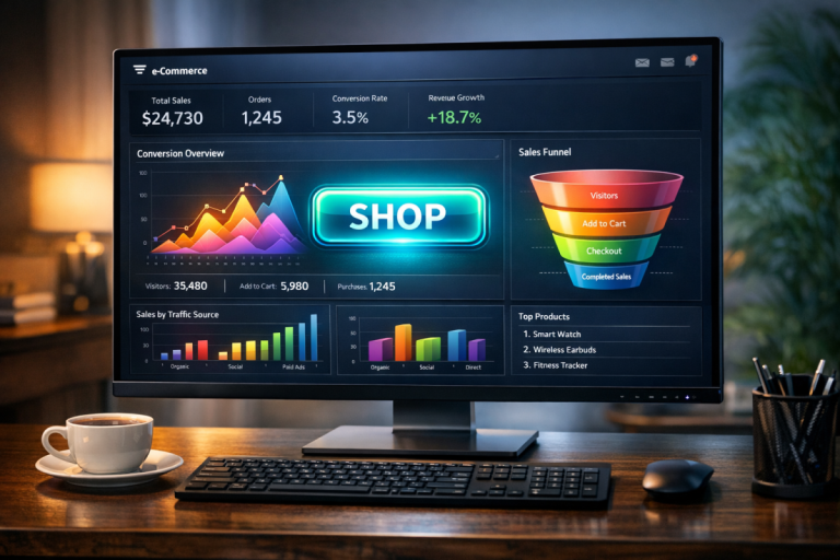 Person completing an online purchase transaction