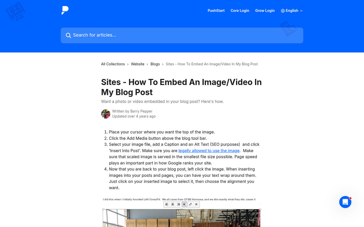Blog post with multiple embedded images