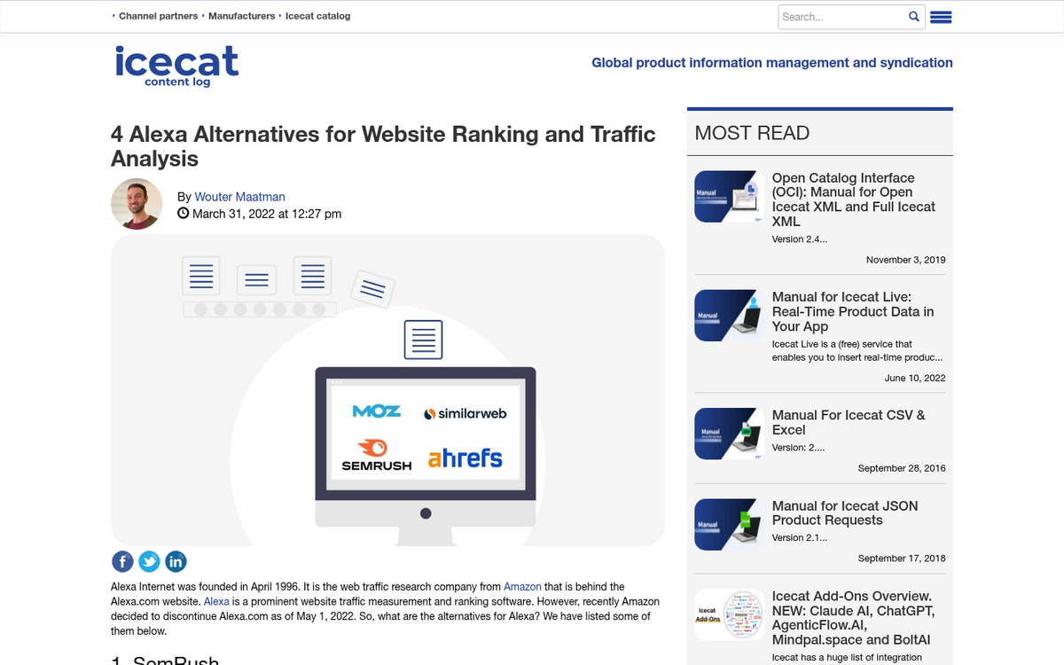 Similarweb website analytics dashboard screenshot