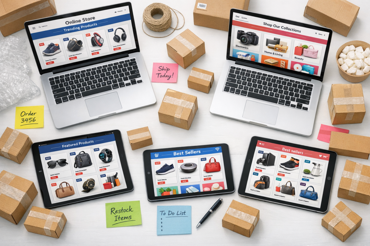 Online wholesale directory listings on screen