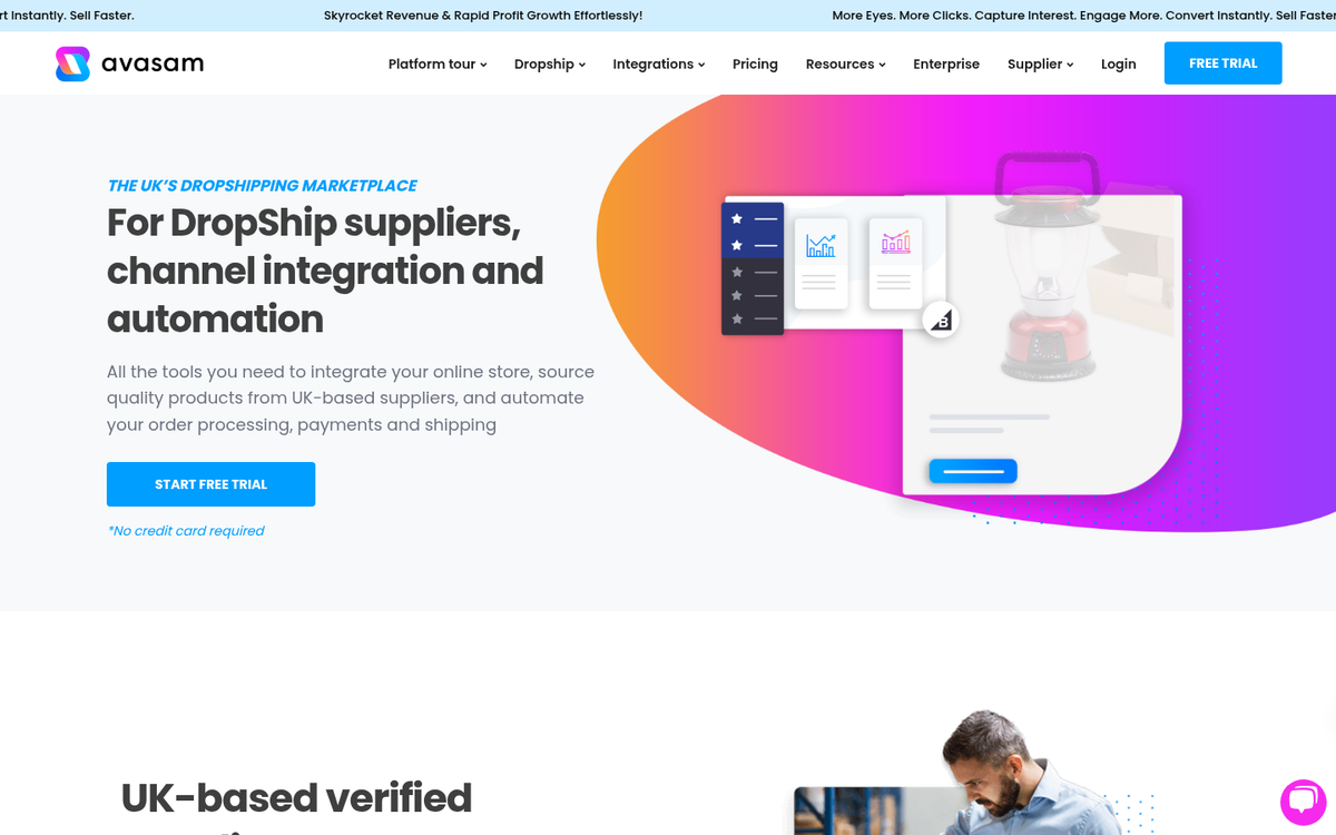 Search results page showing reseller companies