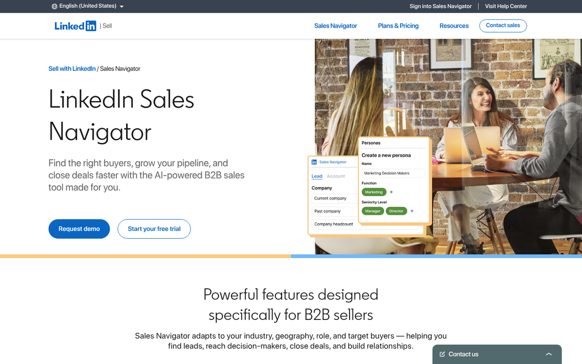 LinkedIn search results for potential resellers