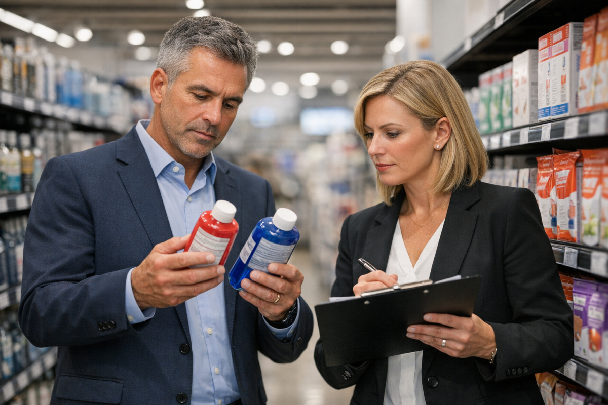 Competitor supplier research and analysis chart