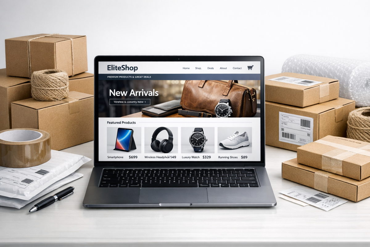 Online storefront selling romantic gift products