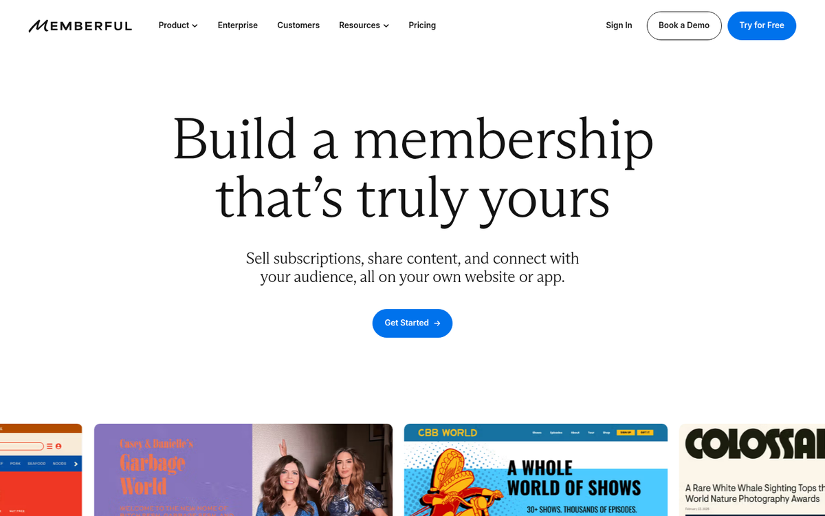 Premium members-only content area interface