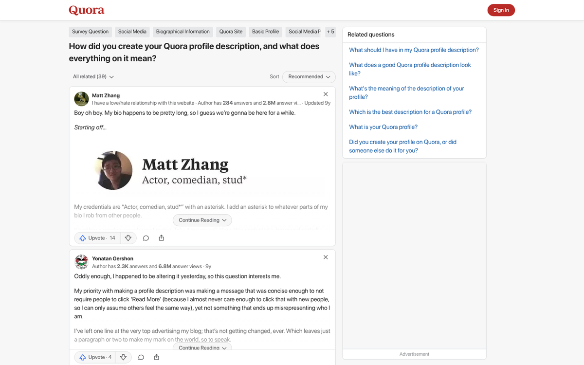Quora question and answer interface screenshot