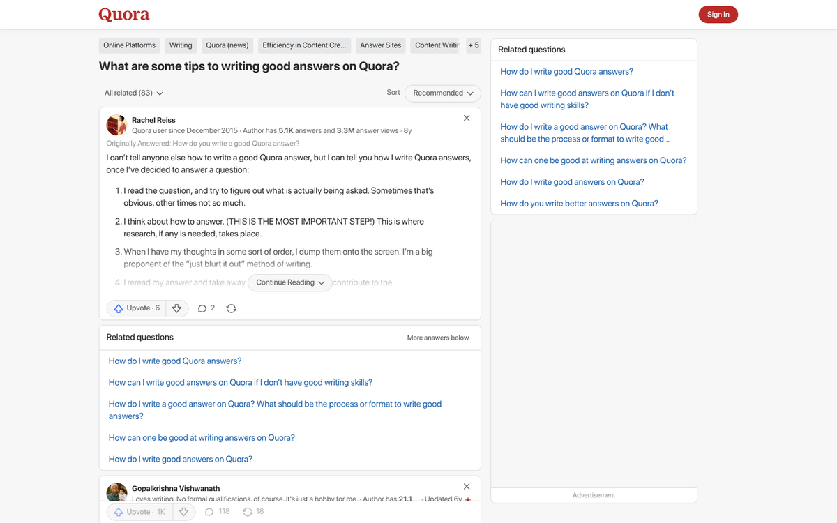 Detailed written answer on Quora platform