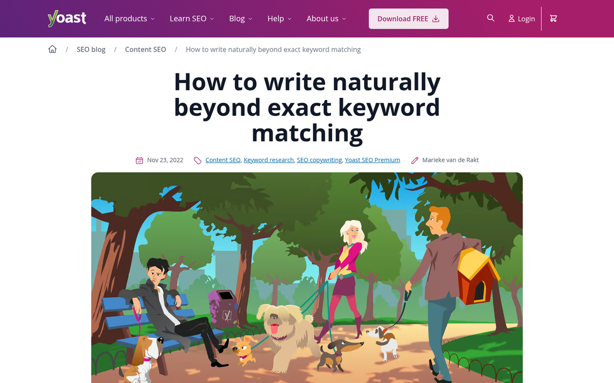 Keyword density checklist for blog posts