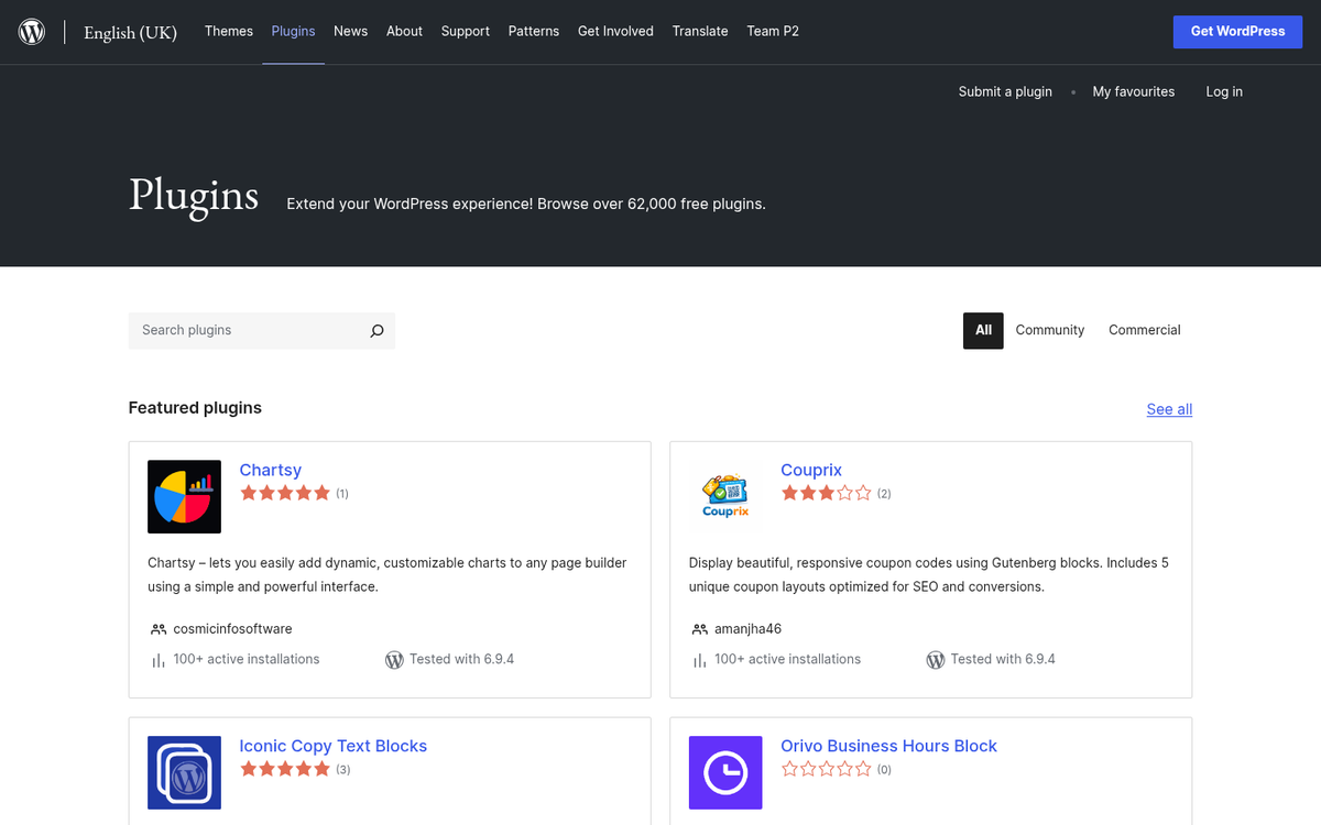WordPress plugin repository source verification screen