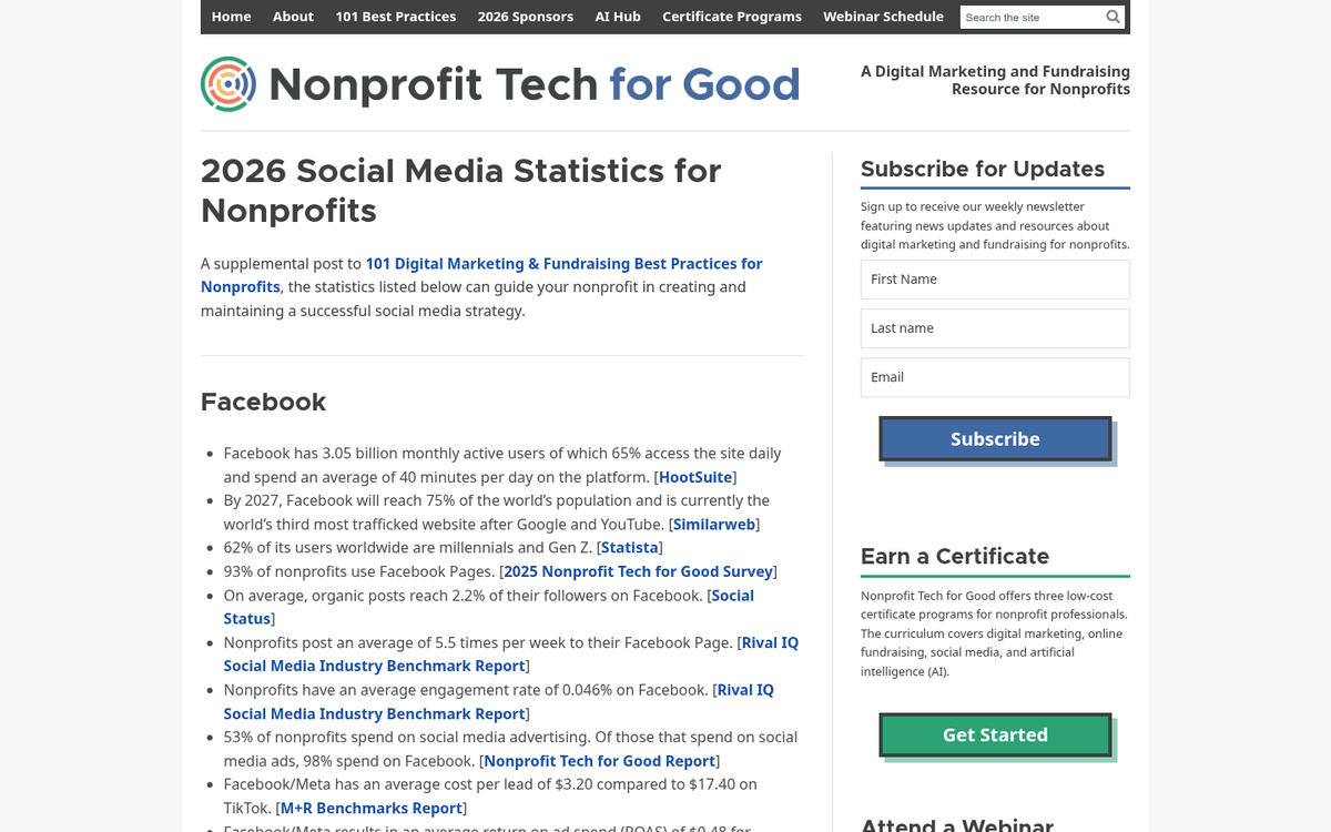 Social media profile pages on a screen