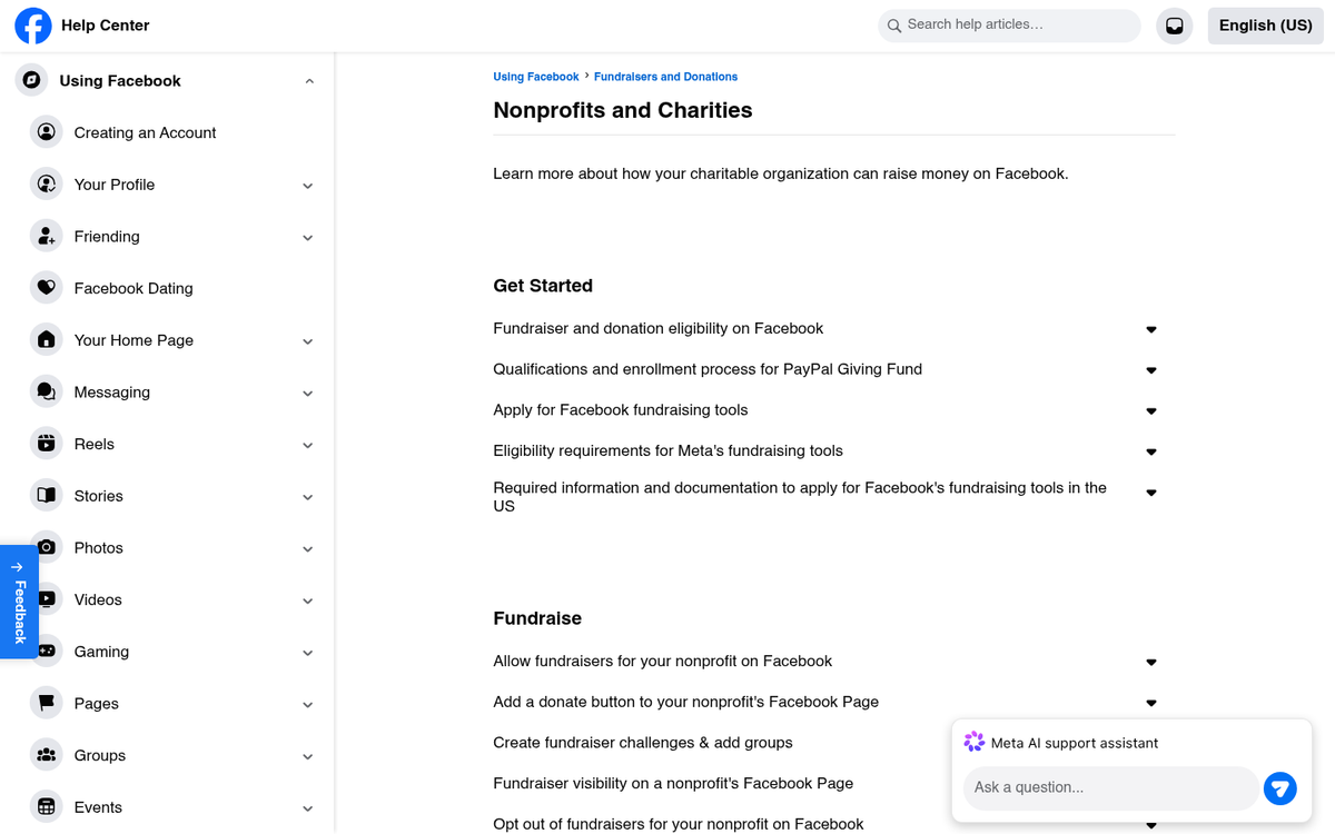 Facebook and Instagram Events pages on screen