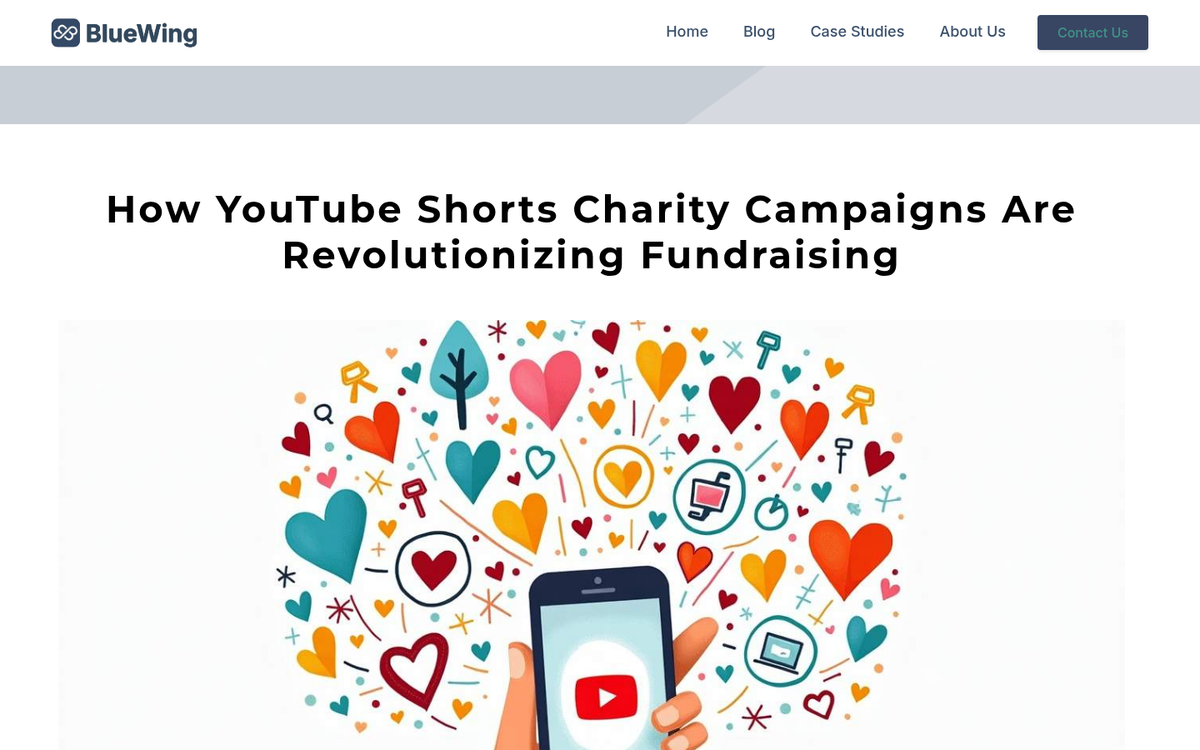 Nonprofit video content on a website