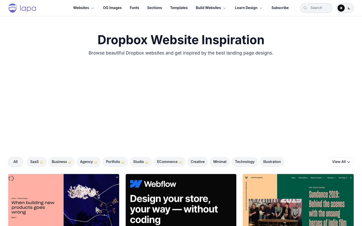 Optimized homepage design for ad traffic