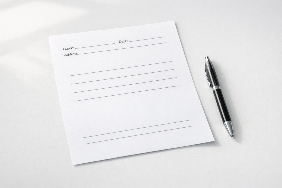 Short simple contact form with few fields